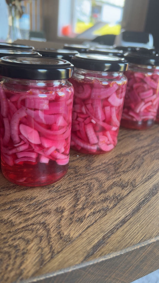 Sylta rødløk m/ghost pepper