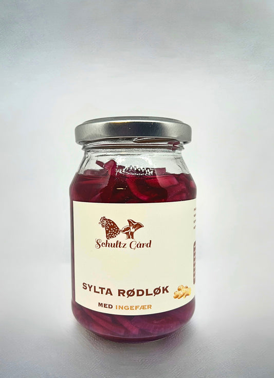 Sylta rødløk m/ingefær