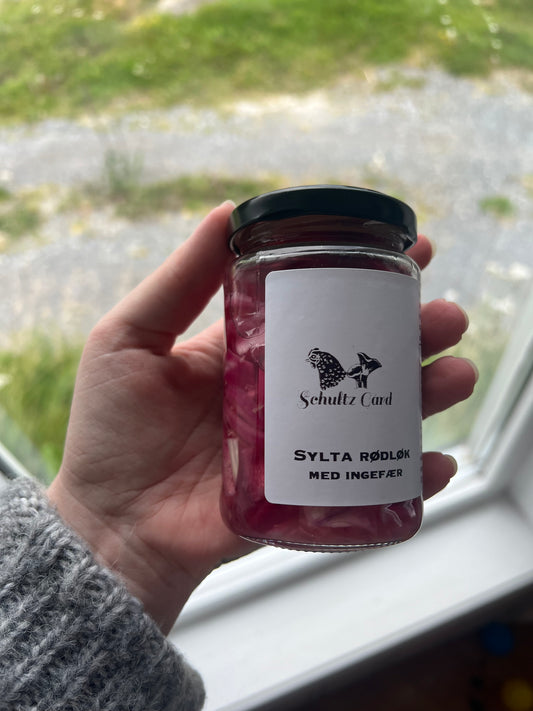 Sylta rødløk m/ingefær